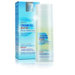 Doeltreffend Anti-acne gezicht creme-gel – mateert – kruiden, salicylzuur, melkzuur en tea tree 50ml