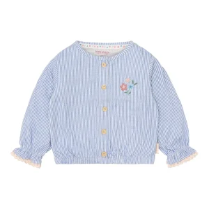 Blouse lange mouw Denim Blue Stripe