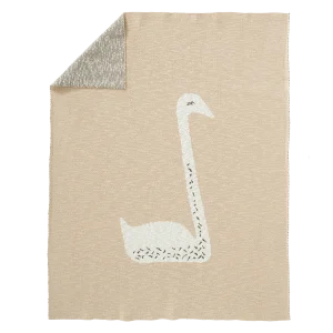 Fresk Ledikantdeken Gebreid Swan Peach 100x150cm